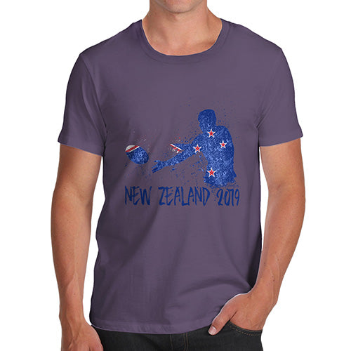 Funny T Shirts For Men Rugby New Zealand 2019 Men's T-Shirt Medium Plum