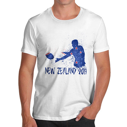 Mens Funny Sarcasm T Shirt Rugby New Zealand 2019 Men's T-Shirt Medium White