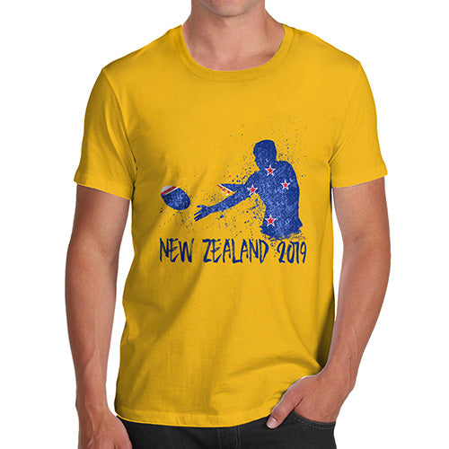 Funny Tee Shirts For Men Rugby New Zealand 2019 Men's T-Shirt Medium Yellow