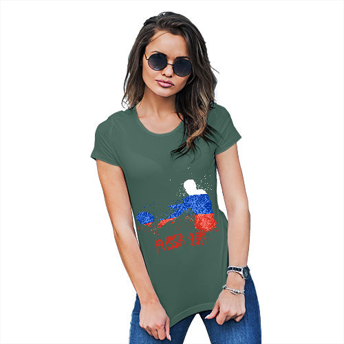 Funny T-Shirts For Women Sarcasm Rugby Russia 2019 Women's T-Shirt Medium Bottle Green