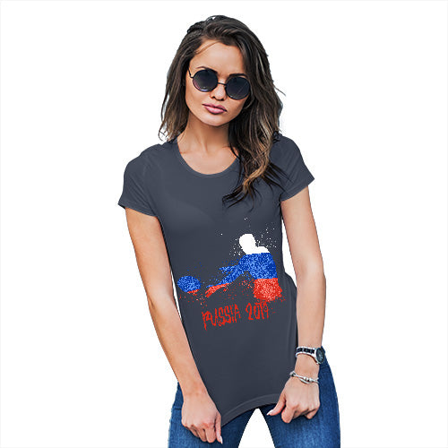 Womens Funny Tshirts Rugby Russia 2019 Women's T-Shirt Small Navy