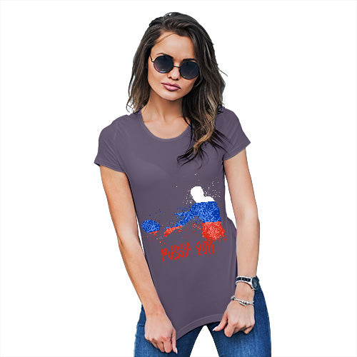 Funny Shirts For Women Rugby Russia 2019 Women's T-Shirt Small Plum