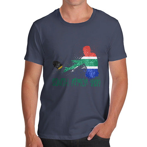 Funny Tee For Men Rugby South Africa 2019 Men's T-Shirt Medium Navy