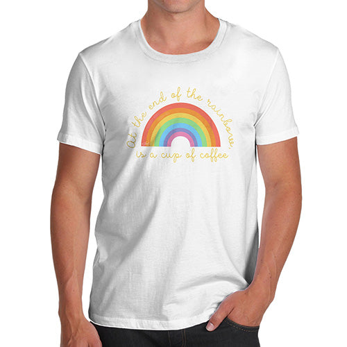 Funny T-Shirts For Men Sarcasm The End Of The Rainbow Men's T-Shirt Small White