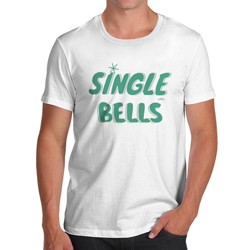 Mens T-Shirt Funny Geek Nerd Hilarious Joke Single Bells Men's T-Shirt Small White