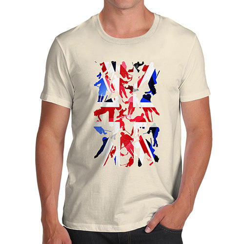 Funny Tshirts For Men GB Ice Hockey Silhouette Men's T-Shirt Medium Natural