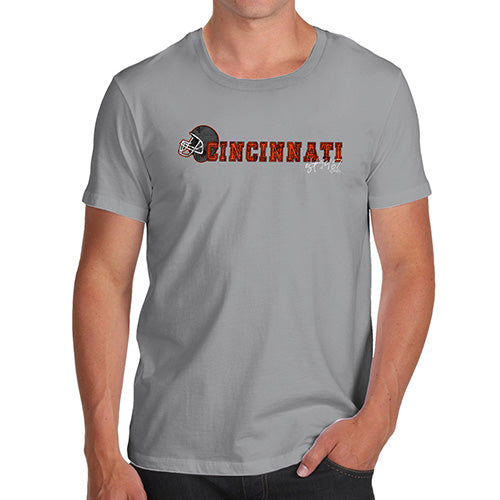 Funny T-Shirts For Men Sarcasm Cincinnati American Football Established Men's T-Shirt Large Light Grey