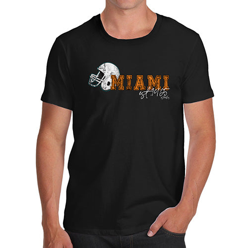 Funny T Shirts For Dad Miami American Football Established Men's T-Shirt Large Black
