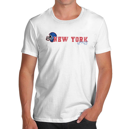 Funny T-Shirts For Men New York American Football Established Men's T-Shirt Small White