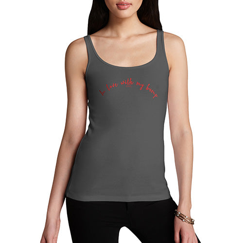 Womens Novelty Tank Top In Love With My Bump Women's Tank Top Small Dark Grey