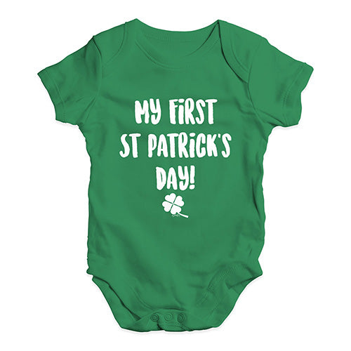 Funny Baby Bodysuits My First St Patrick's Day Baby Unisex Baby Grow Bodysuit Newborn Green
