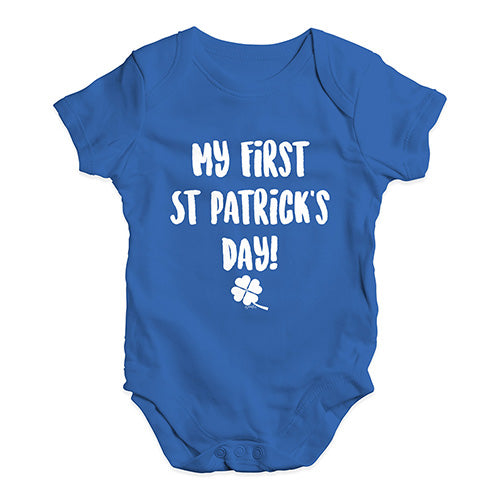 Baby Girl Clothes My First St Patrick's Day Baby Unisex Baby Grow Bodysuit 12-18 Months Royal Blue