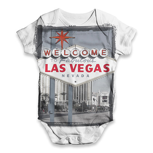 Welcome to Fabulous Las Vegas Baby Unisex ALL-OVER PRINT Baby Grow Bodysuit