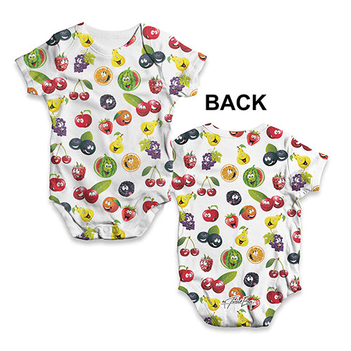 Fruits Smile Baby Unisex ALL-OVER PRINT Baby Grow Bodysuit