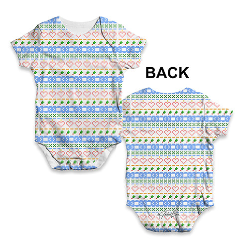 Pixel Love Christmas Pattern Baby Unisex ALL-OVER PRINT Baby Grow Bodysuit
