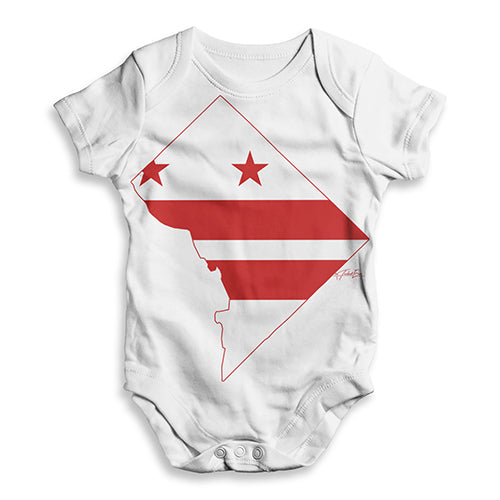 USA States and Flags Washington DC Baby Unisex ALL-OVER PRINT Baby Grow Bodysuit