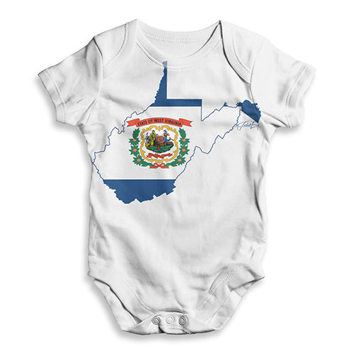 USA States and Flags West Virginia Baby Unisex ALL-OVER PRINT Baby Grow Bodysuit