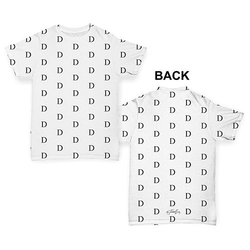 Alphabet Monogram Letter D Baby Toddler ALL-OVER PRINT Baby T-shirt