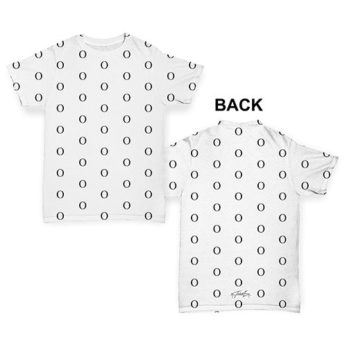 Alphabet Monogram Letter O Baby Toddler ALL-OVER PRINT Baby T-shirt