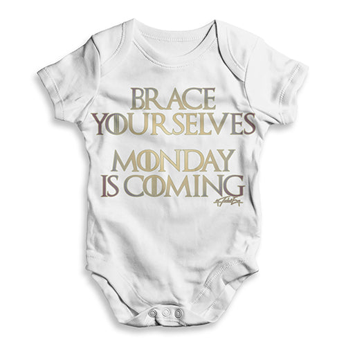 Monday Is Coming Baby Unisex ALL-OVER PRINT Baby Grow Bodysuit