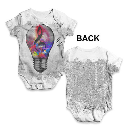 Musical Lightbulb Baby Unisex ALL-OVER PRINT Baby Grow Bodysuit