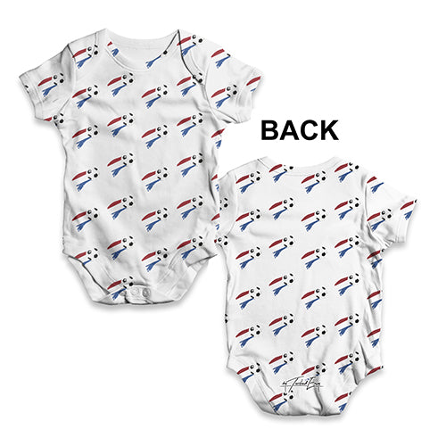 Netherlands Football Soccer Flag Paint Splat Baby Unisex ALL-OVER PRINT Baby Grow Bodysuit