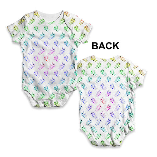 Mini Astronauts Pattern Baby Unisex ALL-OVER PRINT Baby Grow Bodysuit
