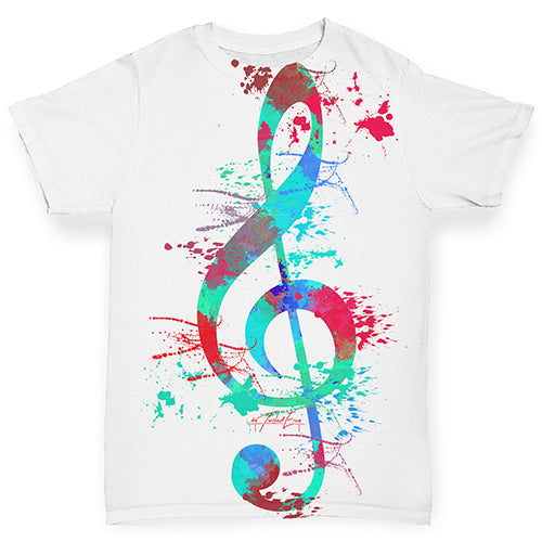 Treble Clef Paint Splats Baby Toddler ALL-OVER PRINT Baby T-shirt