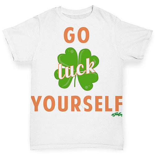 ALL-OVER PRINT Baby T-shirt Go Luck Yourself Funny St Patrick's Day Baby Toddler ALL-OVER PRINT Baby T-shirt 18-24 Months White