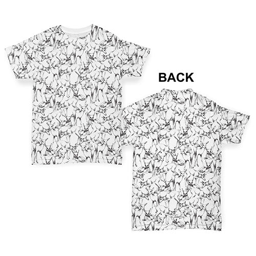 Deer Sketch Pattern Baby Toddler ALL-OVER PRINT Baby T-shirt