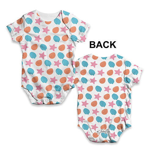 Seashells and Starfishes Baby Unisex ALL-OVER PRINT Baby Grow Bodysuit