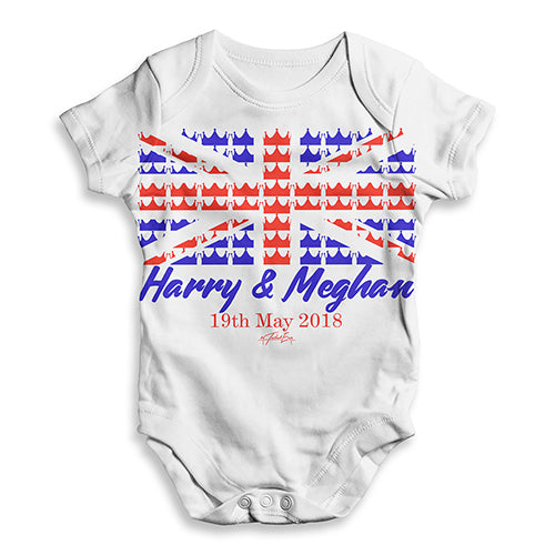 Royal Wedding May 2018 Harry & Megan Baby Unisex ALL-OVER PRINT Baby Grow Bodysuit