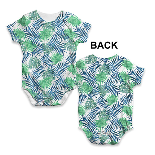 Palm Leaves Pattern Baby Unisex ALL-OVER PRINT Baby Grow Bodysuit