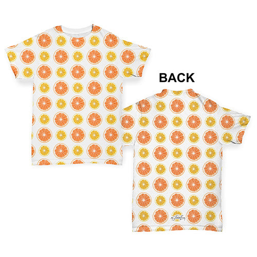 Oranges And Lemons Pattern Baby Toddler ALL-OVER PRINT Baby T-shirt