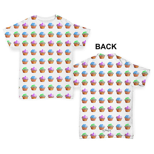 Colourful Cupcakes Pattern Baby Toddler ALL-OVER PRINT Baby T-shirt