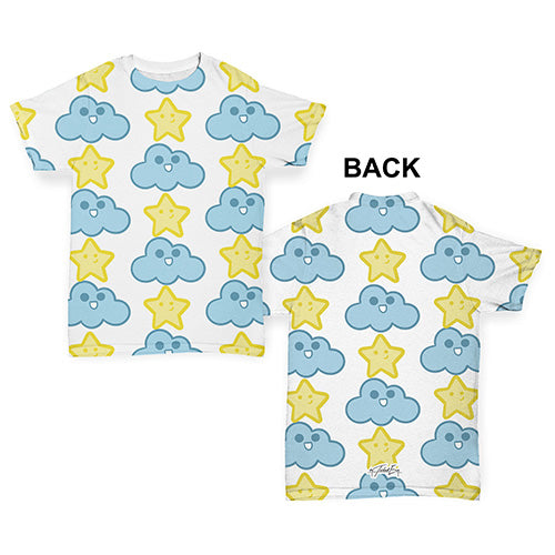 Stars And Clouds Repeat Baby Toddler ALL-OVER PRINT Baby T-shirt