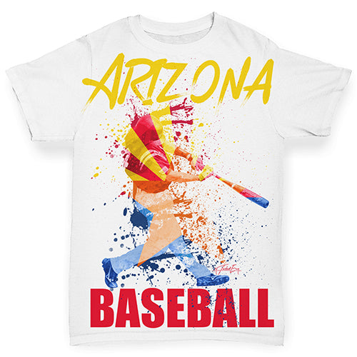 Arizona Baseball Splatter Baby Toddler ALL-OVER PRINT Baby T-shirt