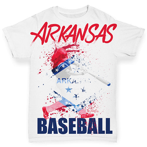 Arkansas Baseball Splatter Baby Toddler ALL-OVER PRINT Baby T-shirt
