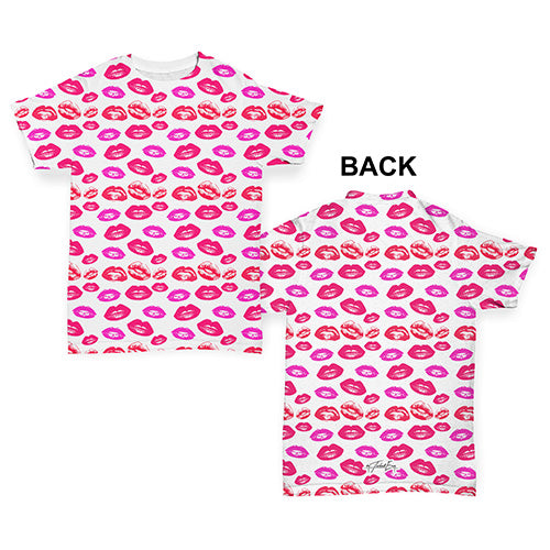 Kiss Kiss Kiss Repeat Pattern Baby Toddler ALL-OVER PRINT Baby T-shirt