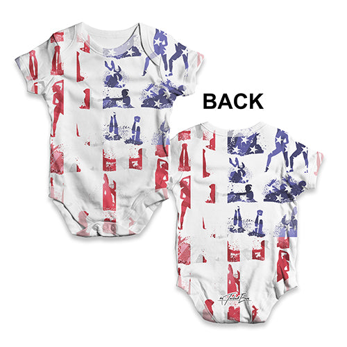 USA Synchronised Swimming Collage Baby Unisex ALL-OVER PRINT Baby Grow Bodysuit