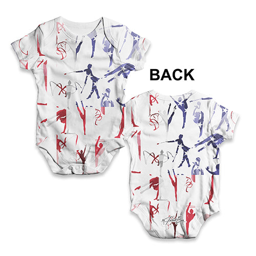 USA Rhythmic Gymnastics Collage Baby Unisex ALL-OVER PRINT Baby Grow Bodysuit