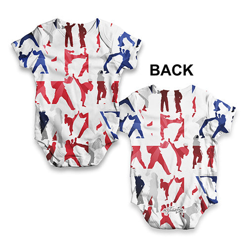 GB Karate Collage Baby Unisex ALL-OVER PRINT Baby Grow Bodysuit