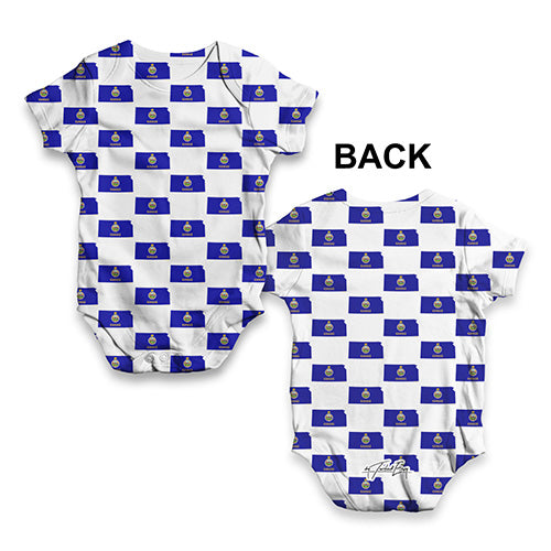 Kansas USA States Pattern Baby Unisex ALL-OVER PRINT Baby Grow Bodysuit