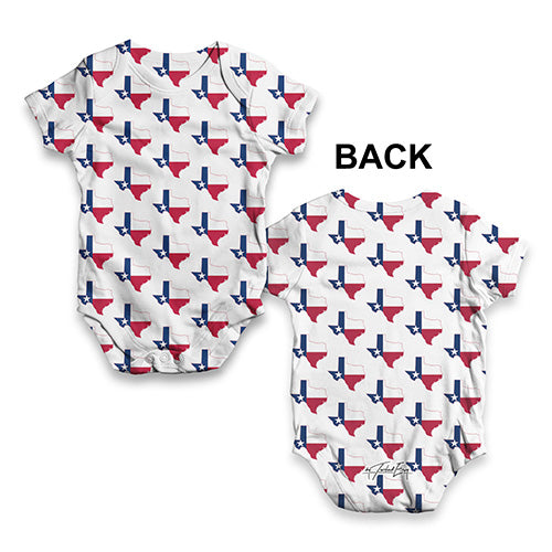Texas USA States Pattern Baby Unisex ALL-OVER PRINT Baby Grow Bodysuit