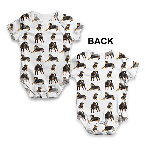 Rottweilers Pattern Baby Unisex ALL-OVER PRINT Baby Grow Bodysuit