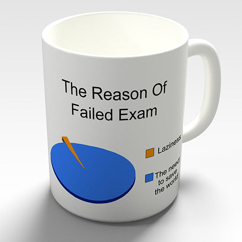The Reason Of Failed Exam Novelty Mug