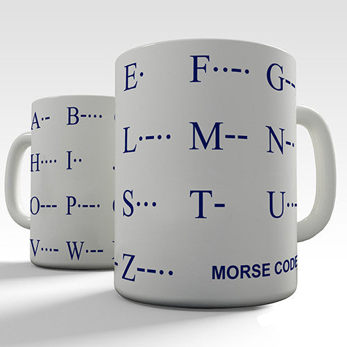 Morse Code Alphabet Novelty Mug