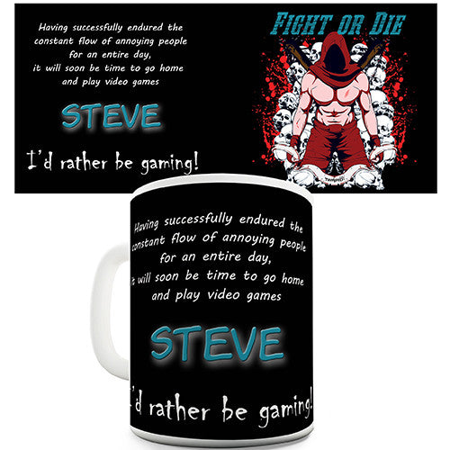 Gamer Fight Or Die Personalised Mug
