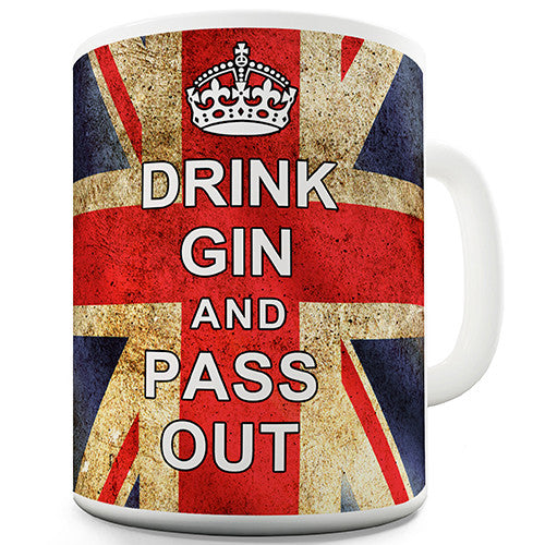 Keep Calm Drink Gin And Pass Out Novelty Gift Mug