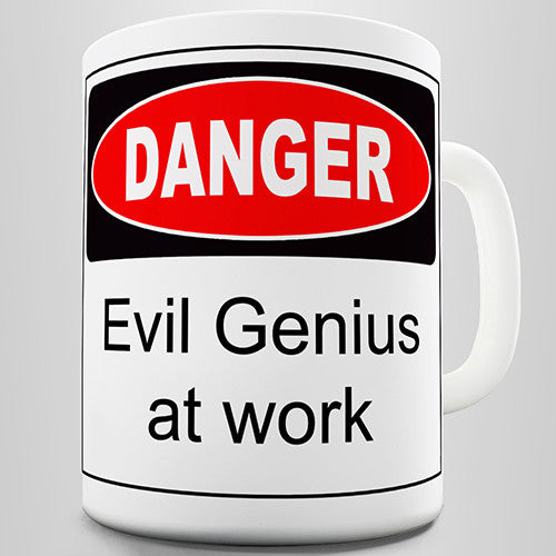 Danger Evil Genius At Work Novelty Mug